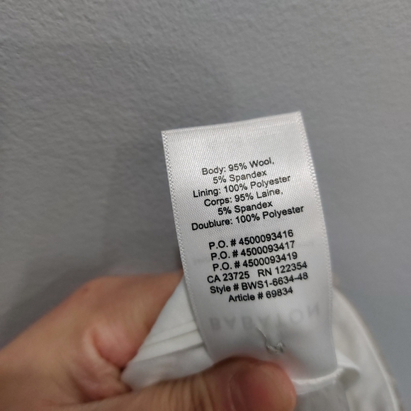 Aritzia Babaton Malcom Wide-Leg Italian Wool Dress Pant Size 2 - Picture 8 of 8